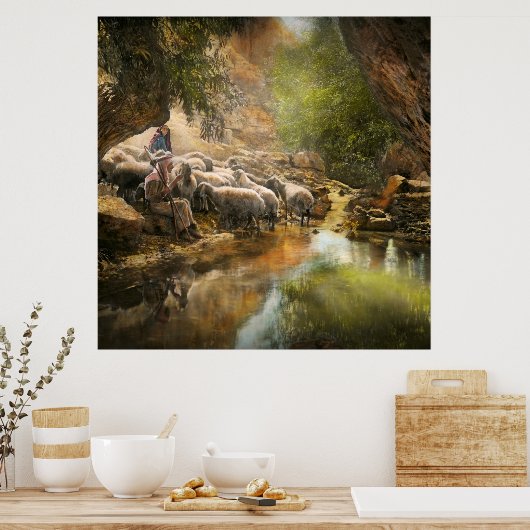 Bijbel - De Heer is mijn herder - 1910 Poster (Keuken)