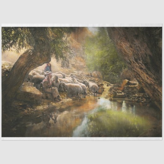 Bijbel - De Heer is mijn herder - 1910 Tissuepapier (Voorkant)