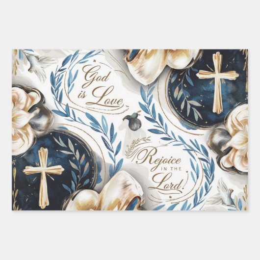 Bijbel en duif: geloof in actie inpakpapier vel (Voorkant 3)