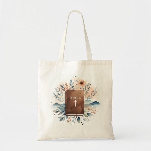 Bijbel en kruis tote bag (Voorkant)