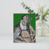 Bijbel en personeel van Saint Patrick Briefkaart (Staand voorkant)