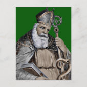 Bijbel en personeel van Saint Patrick Briefkaart (Voorkant)