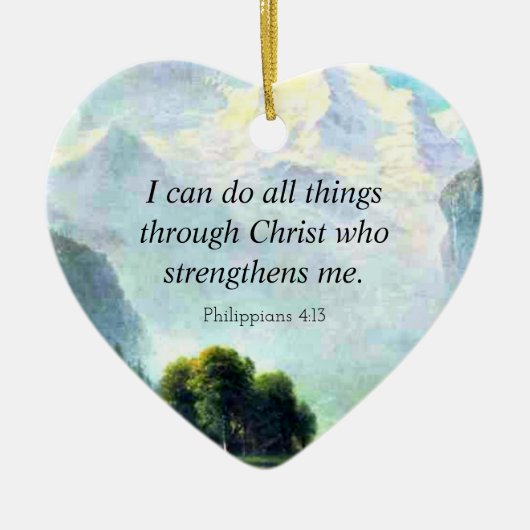 Bijbel, Filippenzen 4:13, Keramisch Ornament (Voorkant)