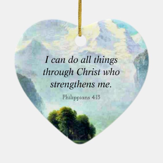 Bijbel, Filippenzen 4:13, Keramisch Ornament (Achterkant)