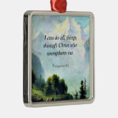 Bijbel, Filippenzen 4:13, Metalen Ornament (Rechts)