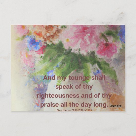 Bijbel helpt u te troosten briefkaart (Achterkant)