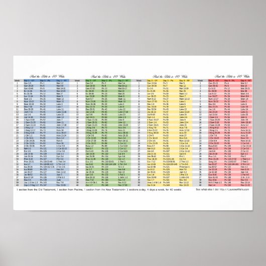 Bijbel in 40 Weken Boeklegger Poster (Voorkant)