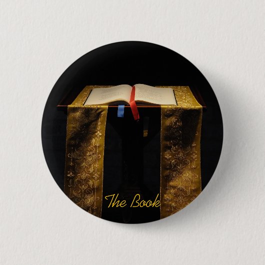 Bijbel in de kerk ronde button 5,7 cm (Voorkant)
