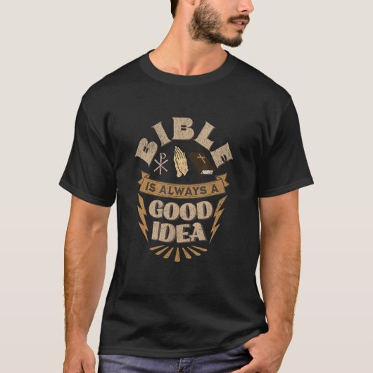 Bijbel is altijd een goed idee t-shirt (Voorkant)