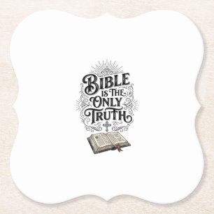 Bijbel Is De Enige Waarheid Christelijk T-Shirt Kartonnen Onderzetters