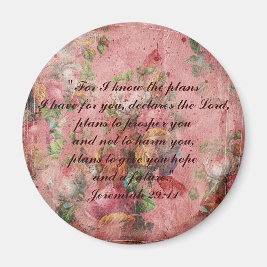 Bijbel Jeremia 29:11 magneet (Voorkant)