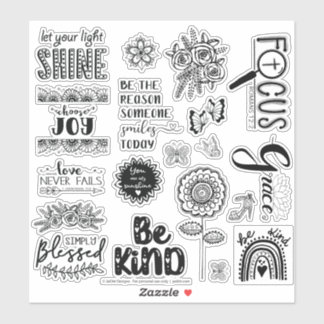 Bijbel Journaling Geloof Vreugde Doodles Stickerbl Sticker