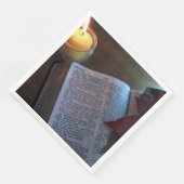 Bijbel & Kaars Witte Standaard Eetservietten Servet (Hoek)