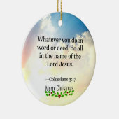 Bijbel - Kolossenzen3:17, Keramisch Ornament (Rechts)