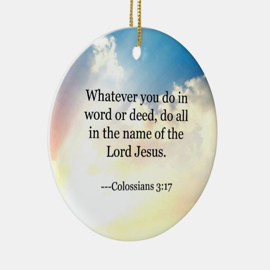 Bijbel - Kolossenzen3:17, Keramisch Ornament (Rechts)