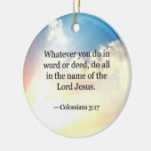 Bijbel - Kolossenzen3:17, Keramisch Ornament (Links)