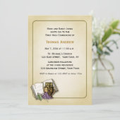 Bijbel, krijst, druiven, uitnodiging tot inschrijv (Staand voorkant)