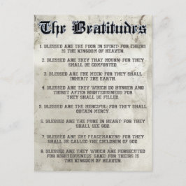 Bijbel Matteüs 5 Zaligsprekingen op de berg Briefkaart