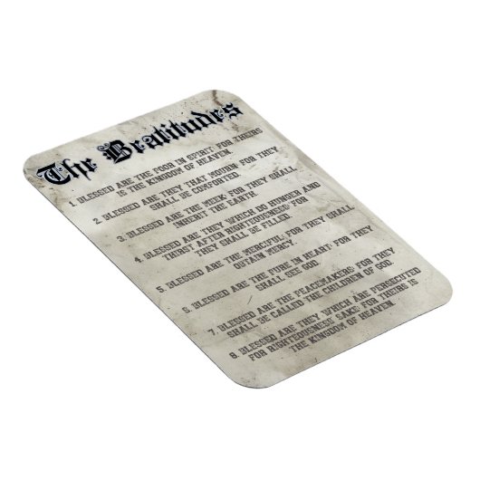 Bijbel Matteüs 5 Zaligsprekingen op de berg Magneet (Rechterzijde)