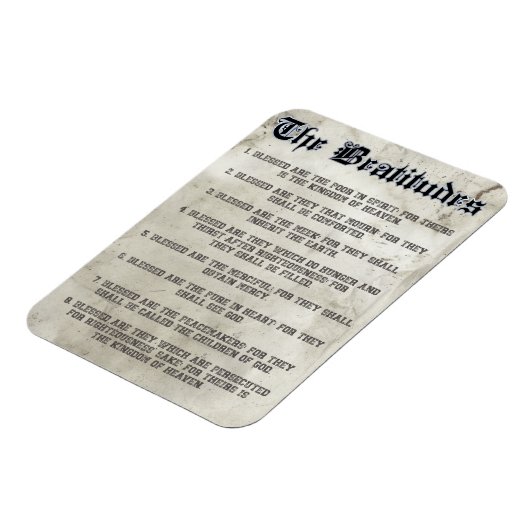 Bijbel Matteüs 5 Zaligsprekingen op de berg Magneet (Linkerzijde)