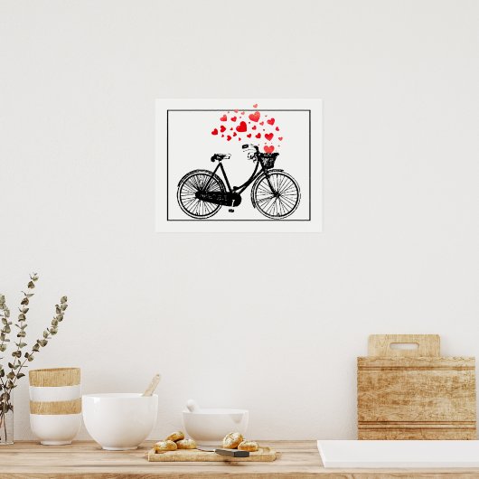  Bijbel met liefdesharten Poster (Keuken)