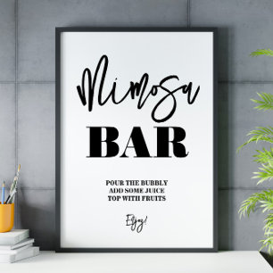 Bijbel Mimosa Bar Bruiloftfeest Bord    Poster