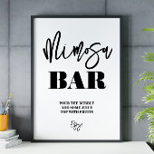 Bijbel Mimosa Bar Bruiloftfeest Bord Poster