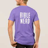 Bijbel nerd typografie 2 zijden Grappige christeli Tri-Blend Shirt (Achterkant)