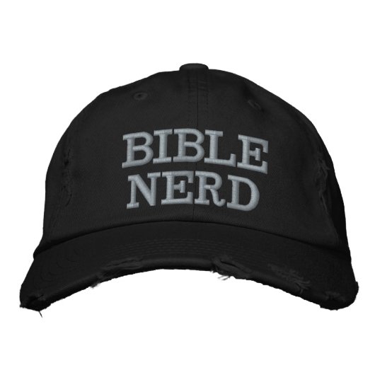 Bijbel nerd typografie christelijk grappig geborduurde pet (Voorkant)