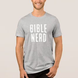 Bijbel nerd typografie grappig christelijk bijbels Tri-Blend shirt