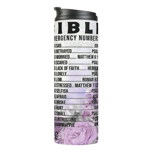 Bijbel: Noodnummers, Geloof, Kruis Thermosbeker (Geroteerd rechts)