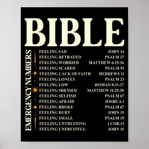 Bijbel Noodnummers - Grappige Christelijke Bijbel  Poster