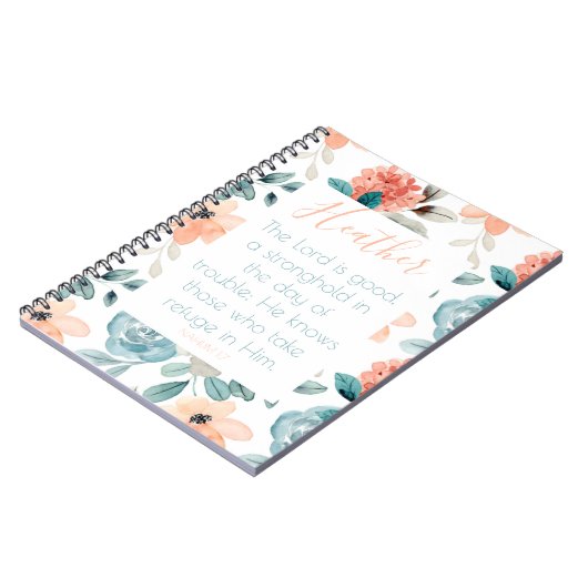 Bijbel Notitieboek Floral roze (Linkerzijde)