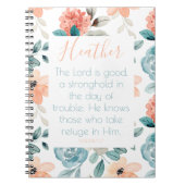 Bijbel Notitieboek Floral roze (Voorkant)