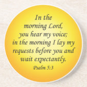 Bijbel onderzetter Psalm 5 3 (Voorkant)