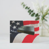 Bijbel op Amerikaanse vlag Briefkaart (Staand voorkant)