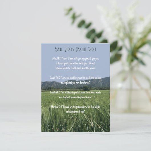 bijbel over vrede kaart (Staand voorkant)
