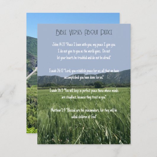 bijbel over vrede kaart (Voorkant / Achterkant)