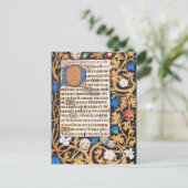 Bijbel Psalm 114 Medieval Manuscript - Memento Mor Briefkaart (Staand voorkant)