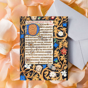 Bijbel Psalm 114 Medieval Manuscript - Memento Mor Briefkaart