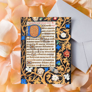 Bijbel Psalm 114 Medieval Manuscript - Memento Mor Briefkaart