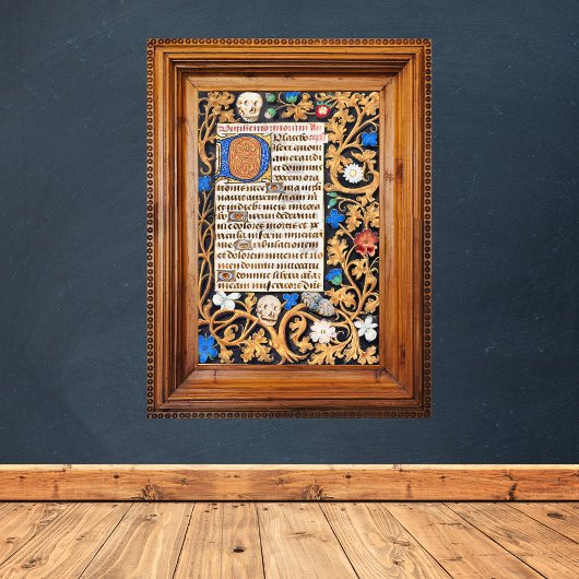 Bijbel Psalm 114 Medieval Manuscript - Memento Mor Poster