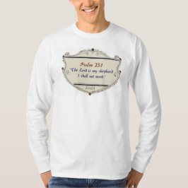 Bijbel Psalm 23:1 Schild Heren T-shirt met lange m