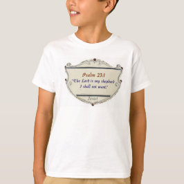 Bijbel Psalm 23:1 Schild Kind T-shirt