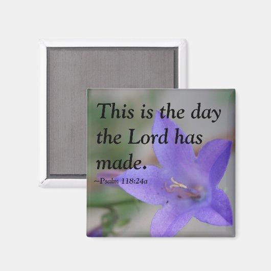 Bijbel Psalm Bloemmagneet Magneet (Voorkant / Achterkant)