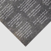 Bijbel Psalm Verzen voor Journals op Antiek Zwart Tissuepapier (Detail)