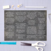 Bijbel Psalm Verzen voor Journals op Antiek Zwart Tissuepapier (Craft)