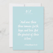 Bijbel Quote Winter Blauwe Bessen Elegante bruilof Kaart (Voorkant)