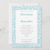 Bijbel Quote Winter Blauwe Bessen Elegante bruilof Kaart (Achterkant)