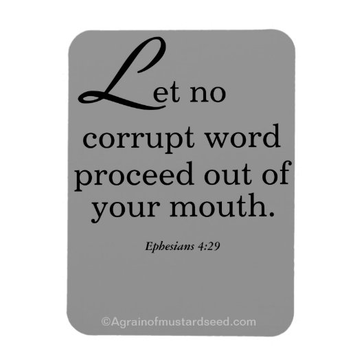 Bijbel Quotes Agrainofmustardseed.com Magneet (Verticaal)